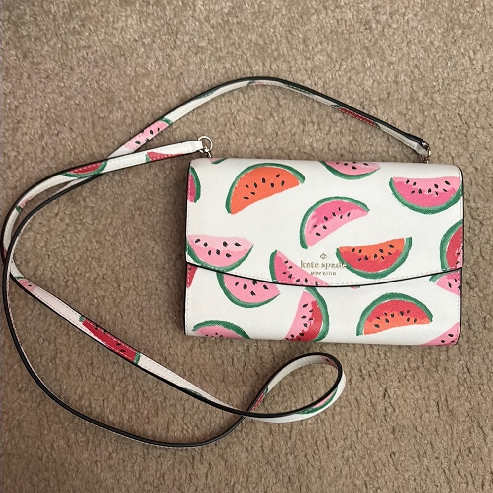 NWOT Kate Spade Pink and Green Watermelon Crossbody Bag